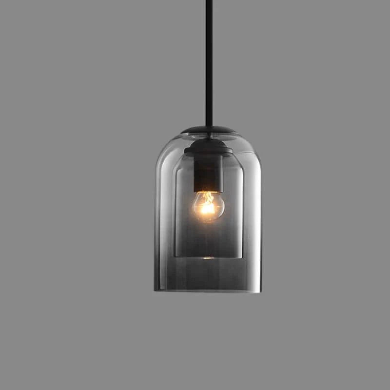 Lampada a sospensione moderna con paralume in vetro