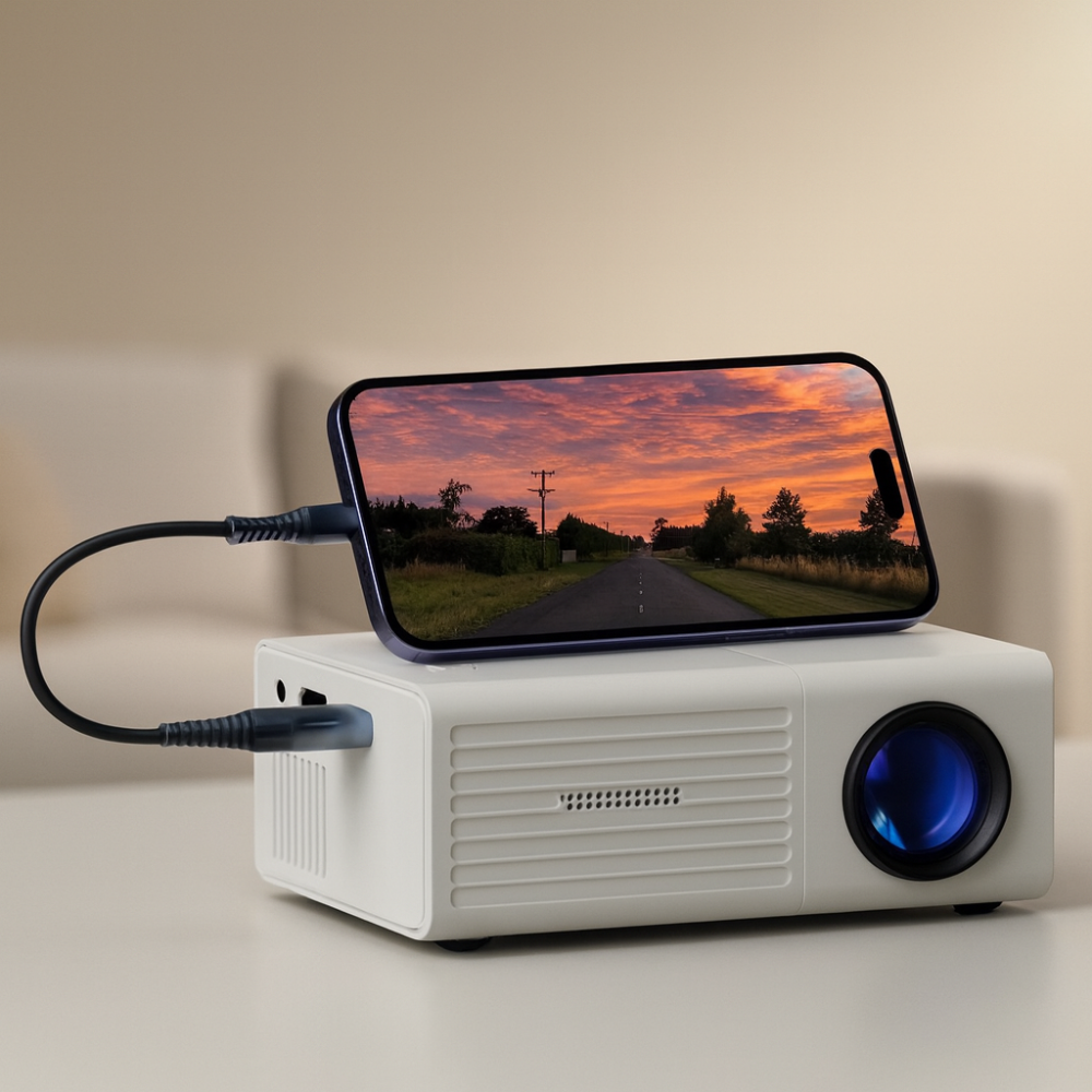 Projector Portable Mini HD LED Home Theater Outdoor 3000 Lumen