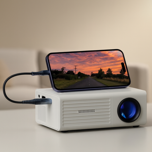 Projecteur Portable Mini HD LED Théâtre à Domicile Extérieur 3000 Lumens