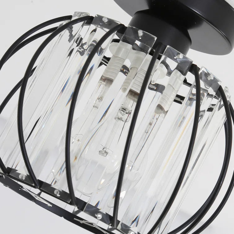 Set of 2 Elegant Glass Ceiling Lights for Hallway - Stylish Luxury Illumination for Home Décor