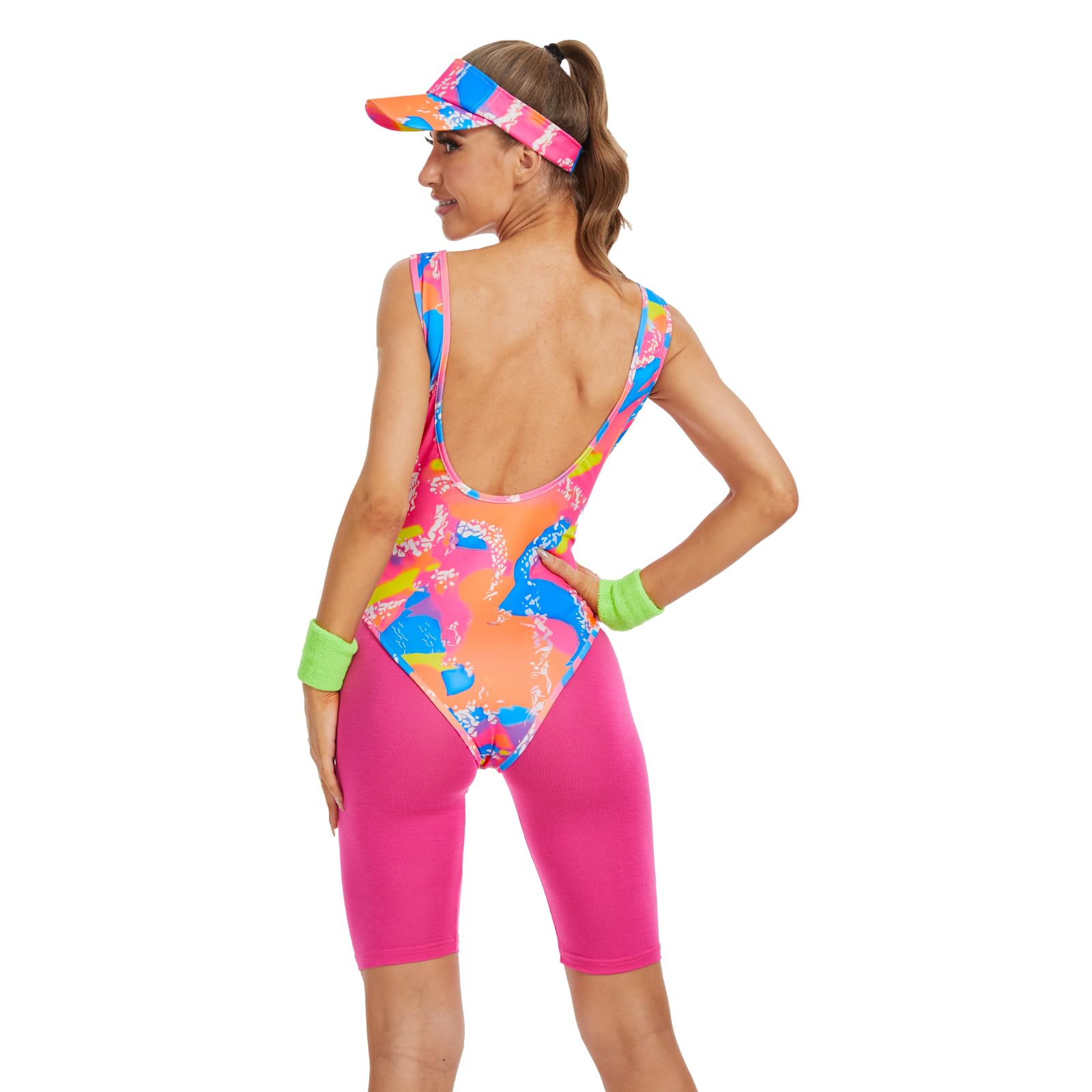 Disfraz de Halloween para parejas retro de los 80 y 90 | Conjunto de body y shorts