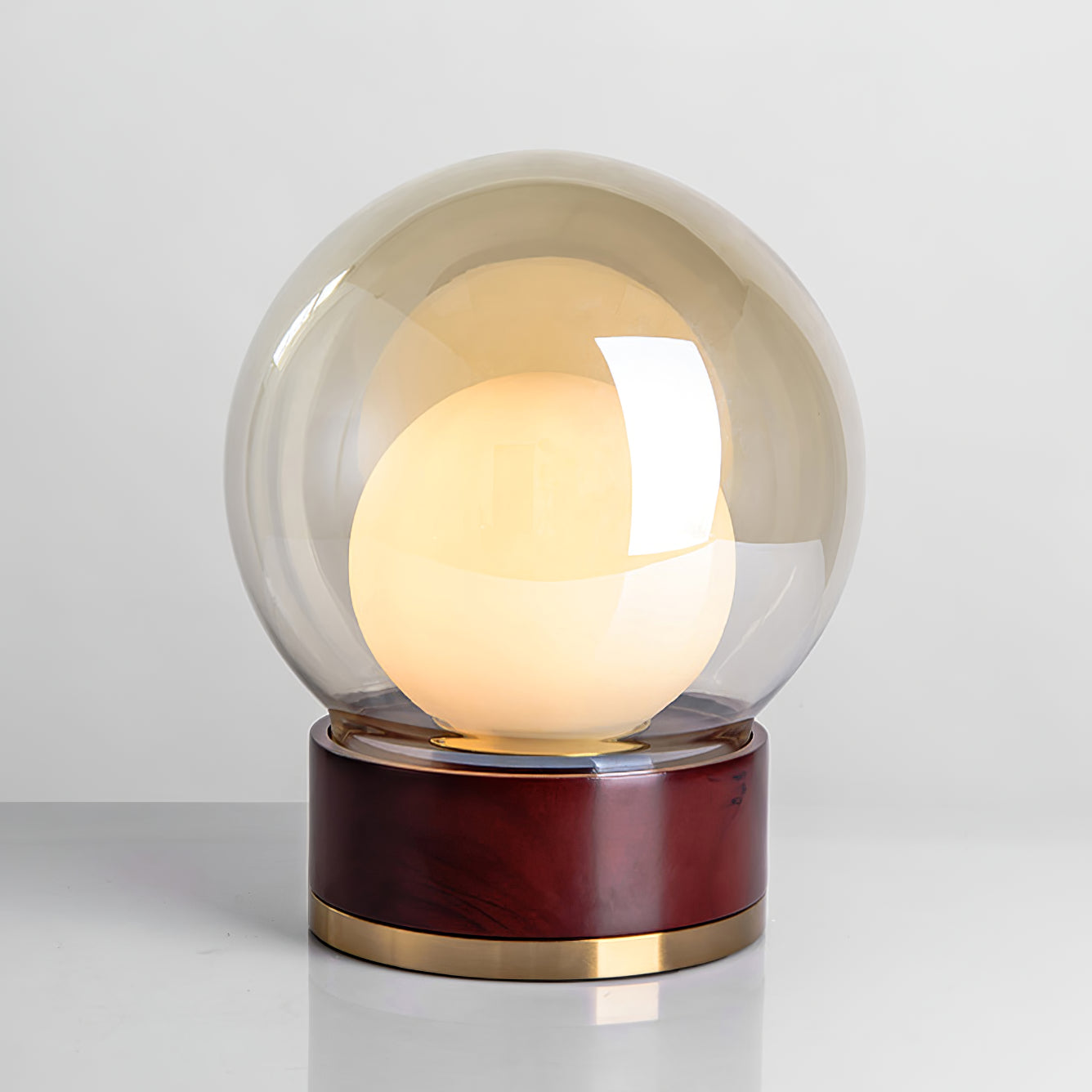 Contemporary Rigel Round Glass Table Lamp for Elegant Home Lighting and Stylish Décor in Modern Interiors