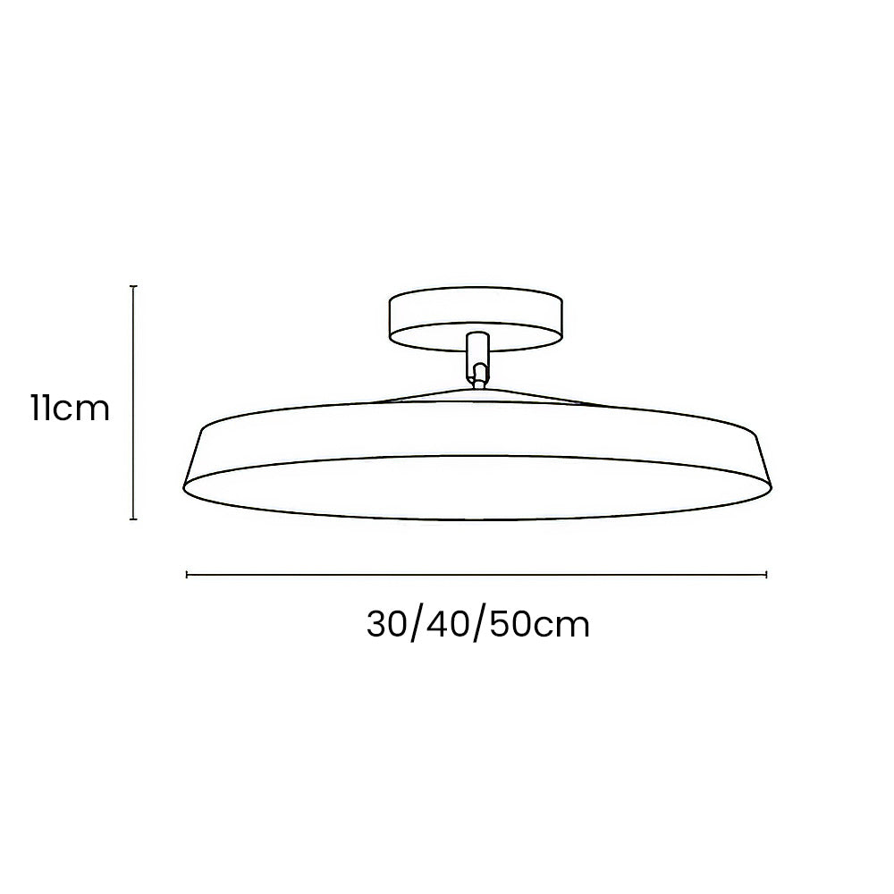 Minimalist White LED Semi-Flush Ceiling Light Fixture for Bedroom Ambience and Modern Home Decor