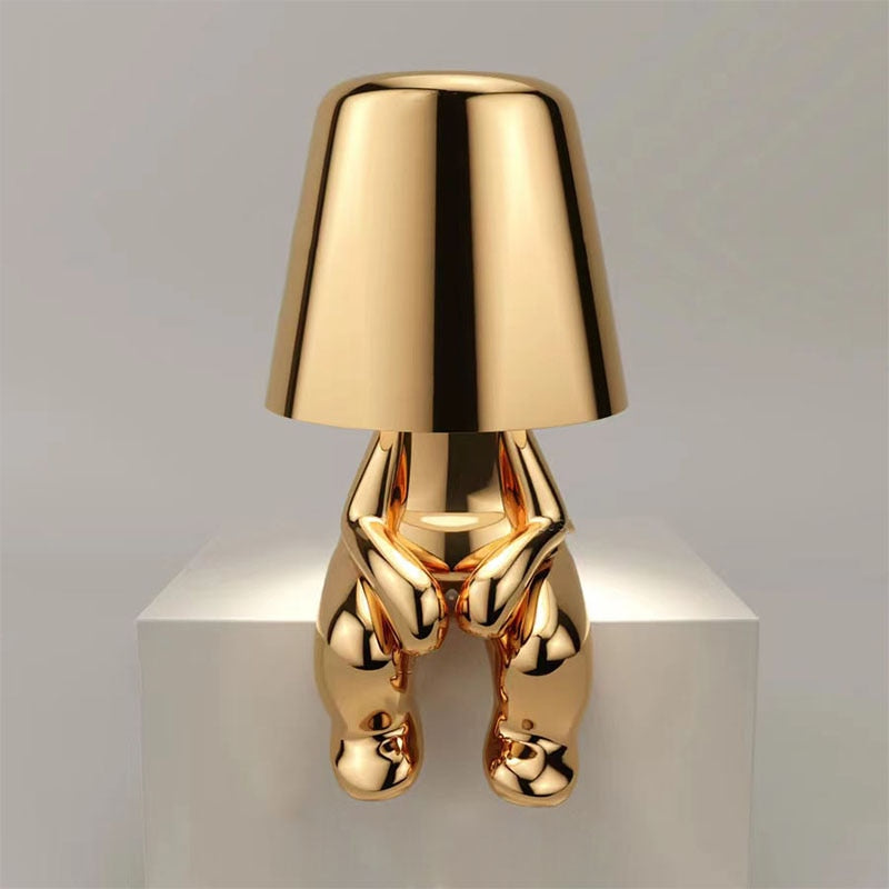 Moderne goldene Metall-LED-Tischlampe
