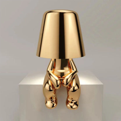 Moderne goldene Metall-LED-Tischlampe