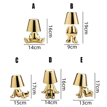 Moderne goldene Metall-LED-Tischlampe