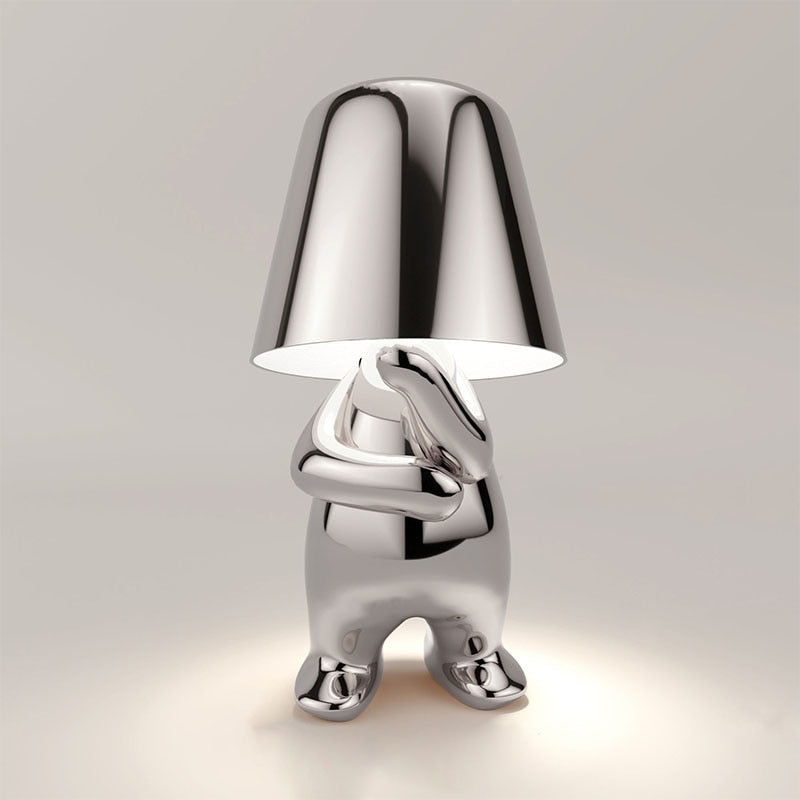 Moderne goldene Metall-LED-Tischlampe