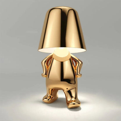 Moderne goldene Metall-LED-Tischlampe