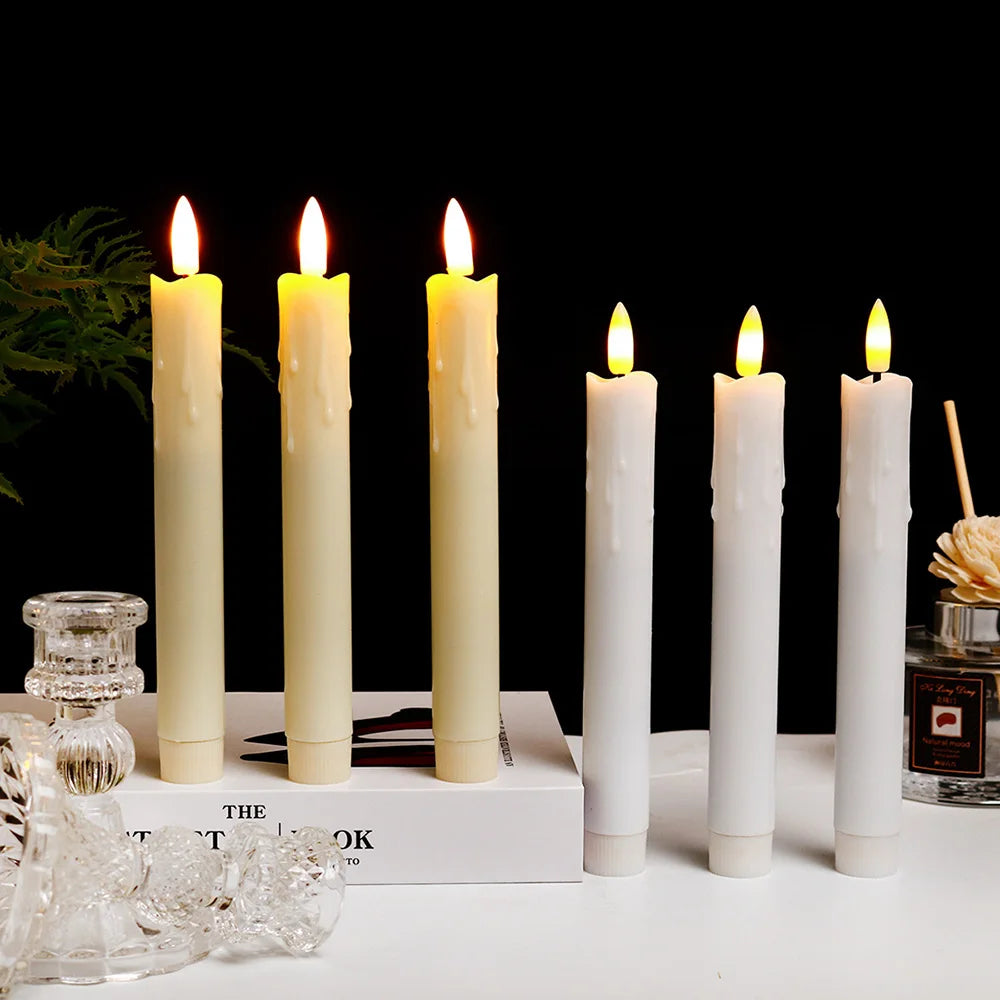 LED Candles with Realistic Flame Effect