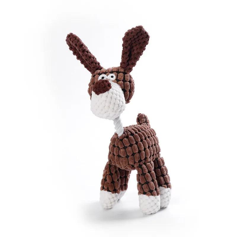 Giocattolo per cane in peluche con squeaky da masticare animale