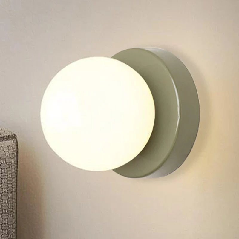 Aplique de pared con globo de cristal de diseño moderno