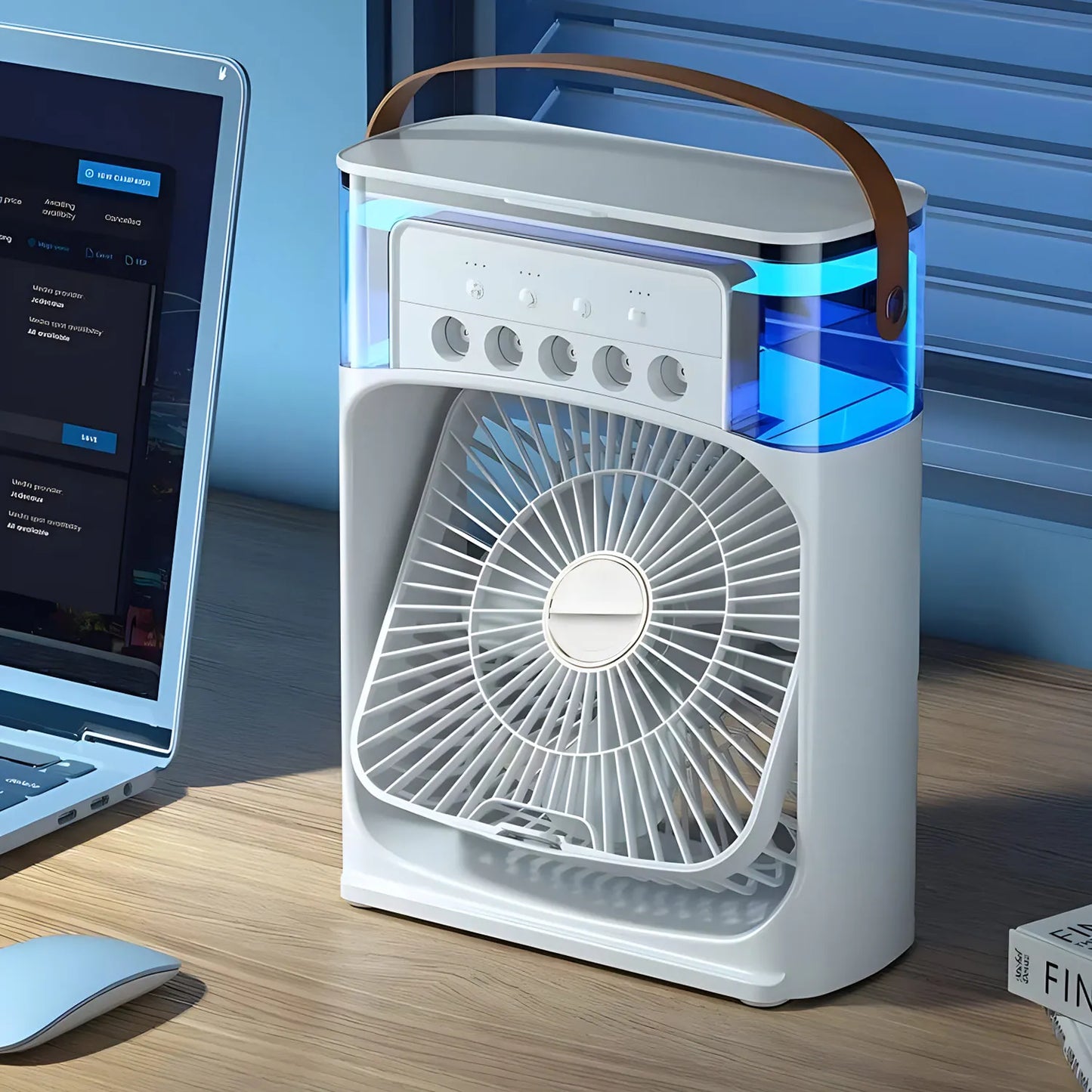 Tragbarer Luftkühler Ventilator mit LED-Licht