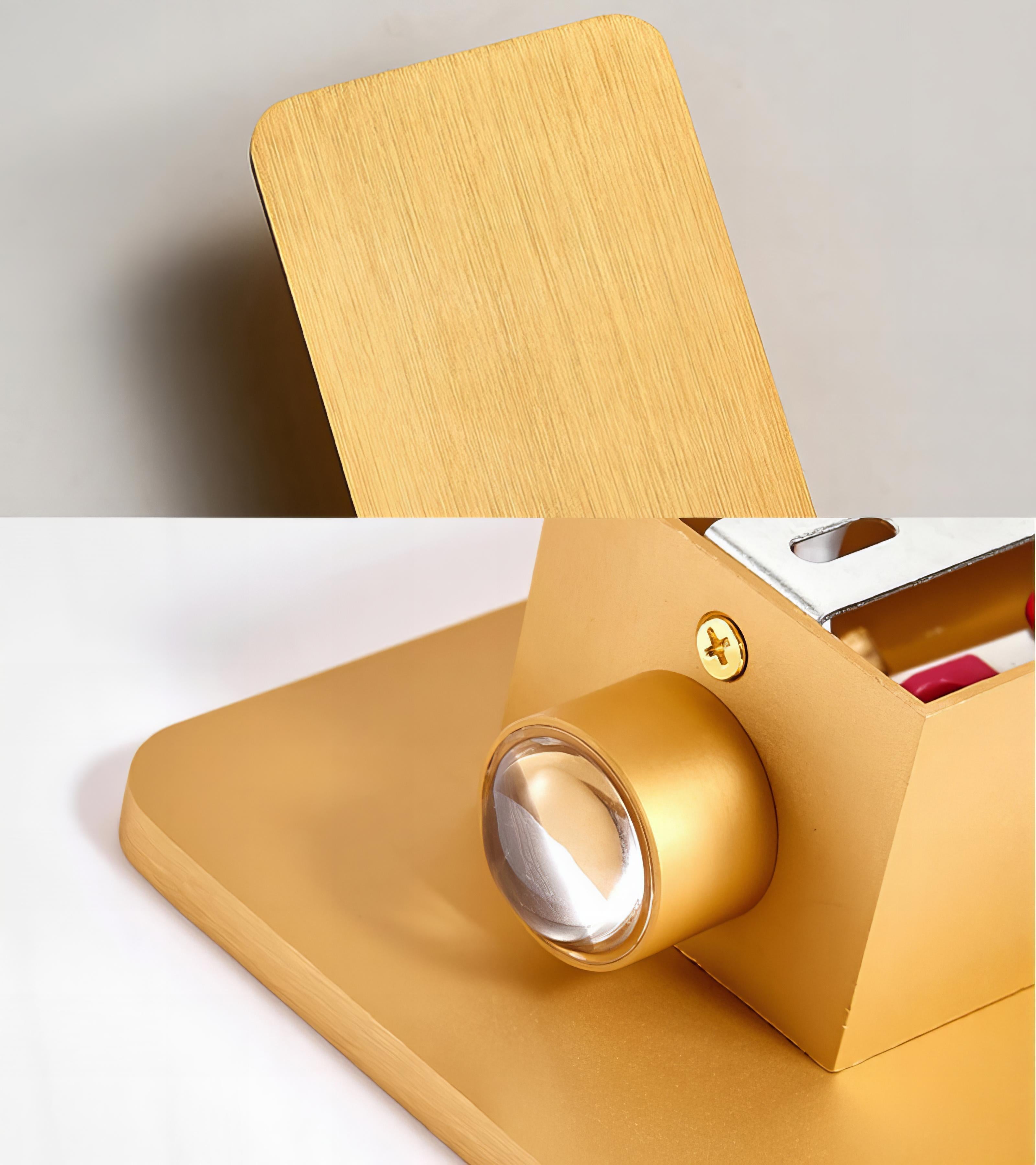 Aplique de pared moderno de metal rectangular LED para interior
