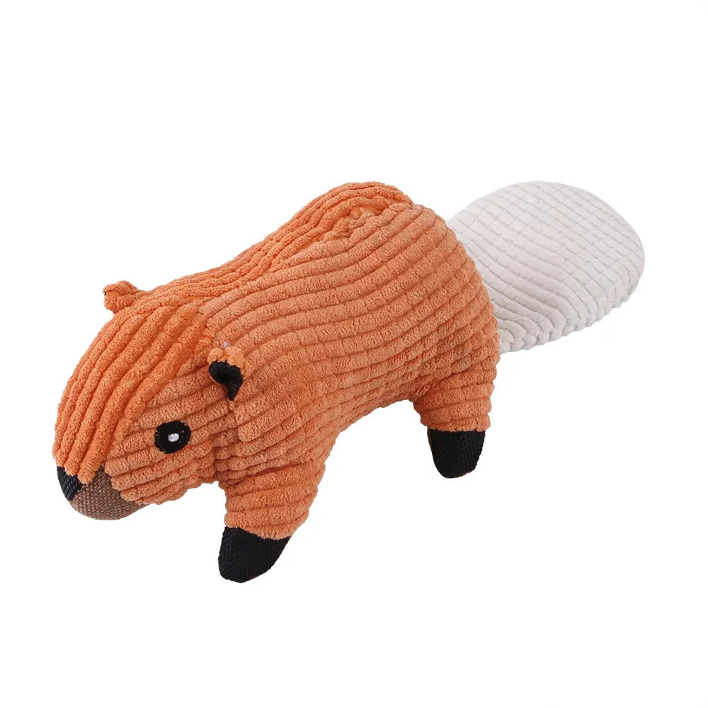 Giocattolo per cane in peluche con squeaky da masticare animale