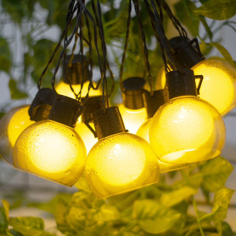 Outdoor Solar Festoon String Lights Warm Glow