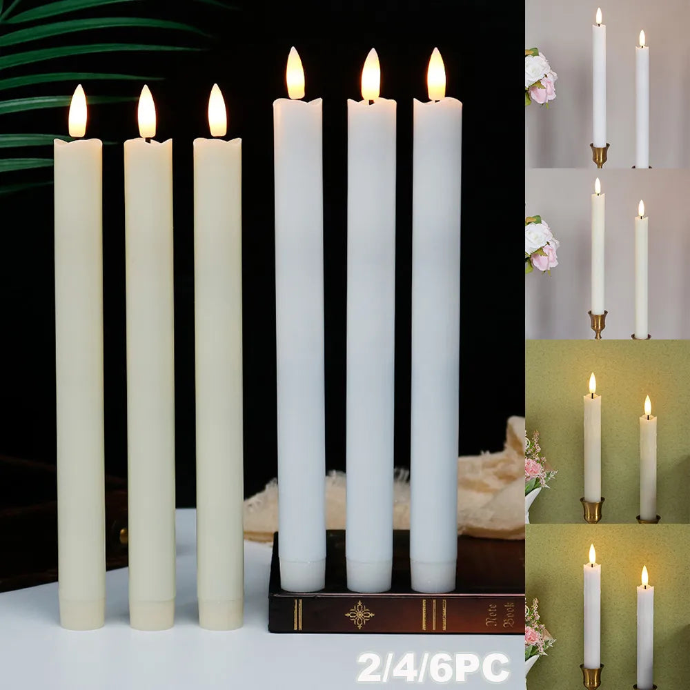 LED Candles with Realistic Flame Effect