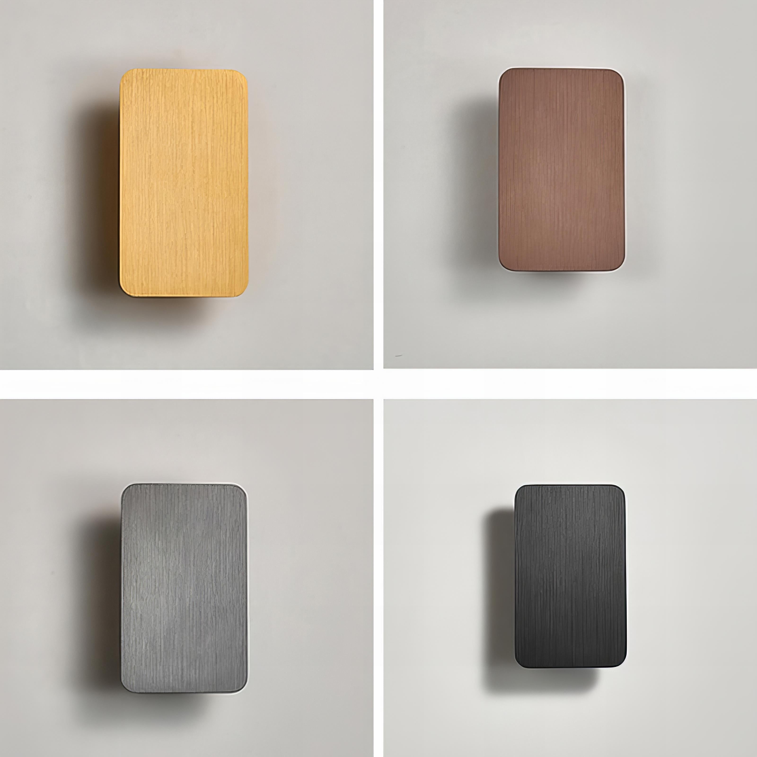 Aplique de pared moderno de metal rectangular LED para interior