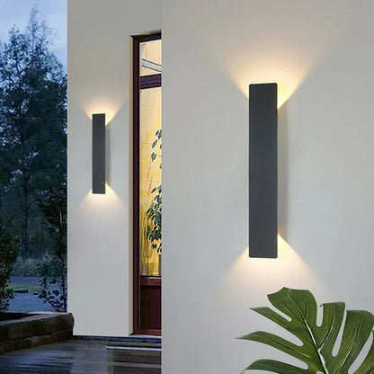 Applique murale extérieure noire LED Aluminium Moderne
