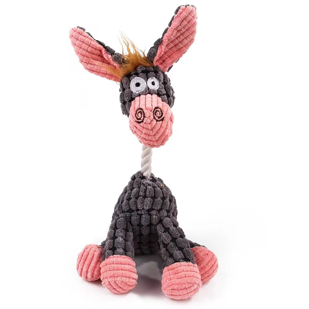 Juguete para perro de peluche chirriante para masticar animal
