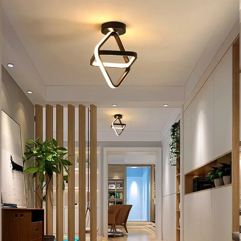 Lampada da soffitto moderna con design ad anello LED