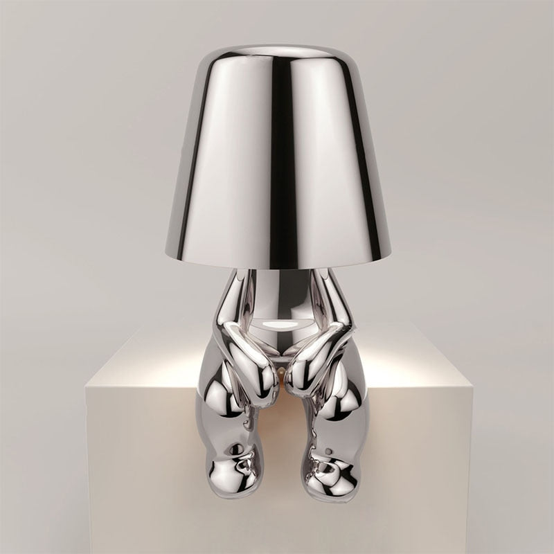 Moderne goldene Metall-LED-Tischlampe