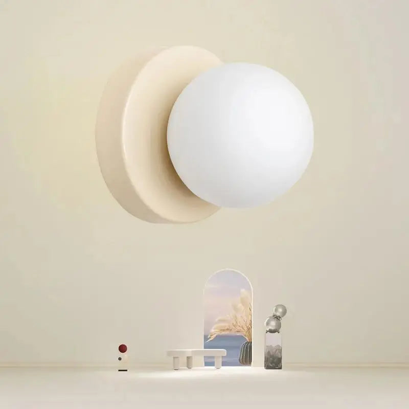 Aplique de pared con globo de cristal de diseño moderno
