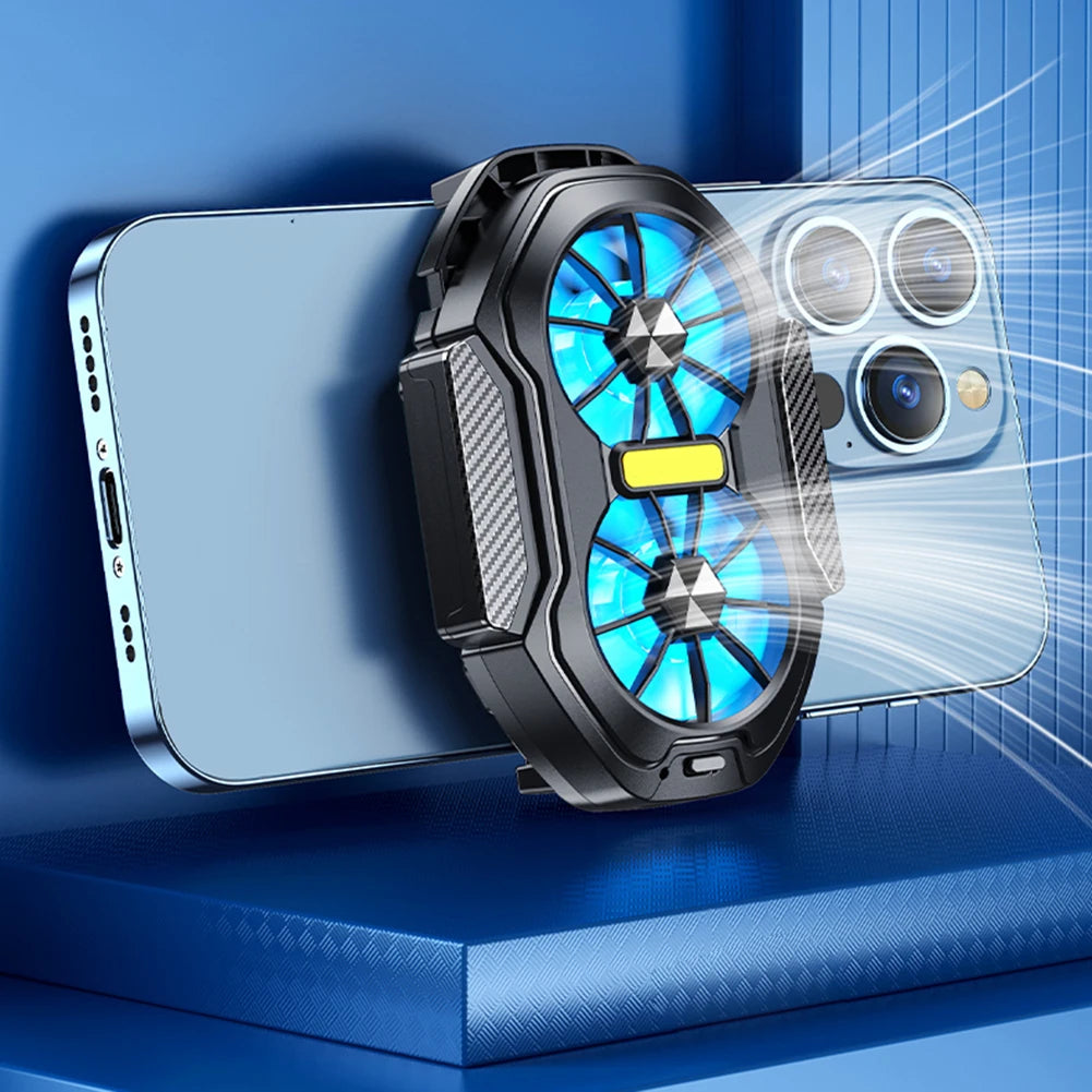 FrostClip – Dual Fan Gaming Phone Cooler