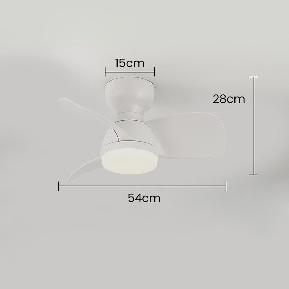 Elegant Wooden Ceiling Fan with LED Light for a Stylish Bedroom Ambience - Simple Design for Modern Living Spaces