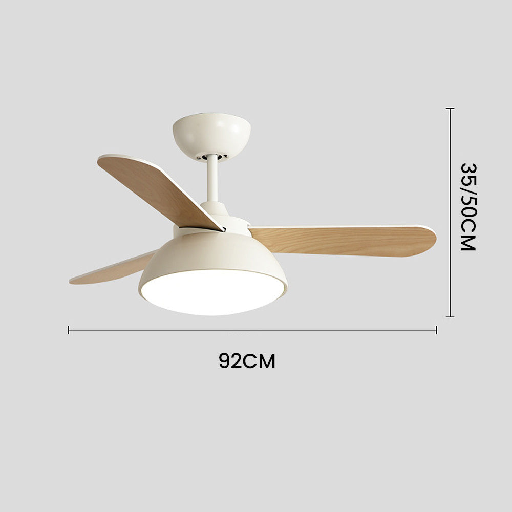 Nordic Modern Simple Flush Ceiling Fan with Integrated LED Lighting for Stylish Home Comfort and Energy Efficiency