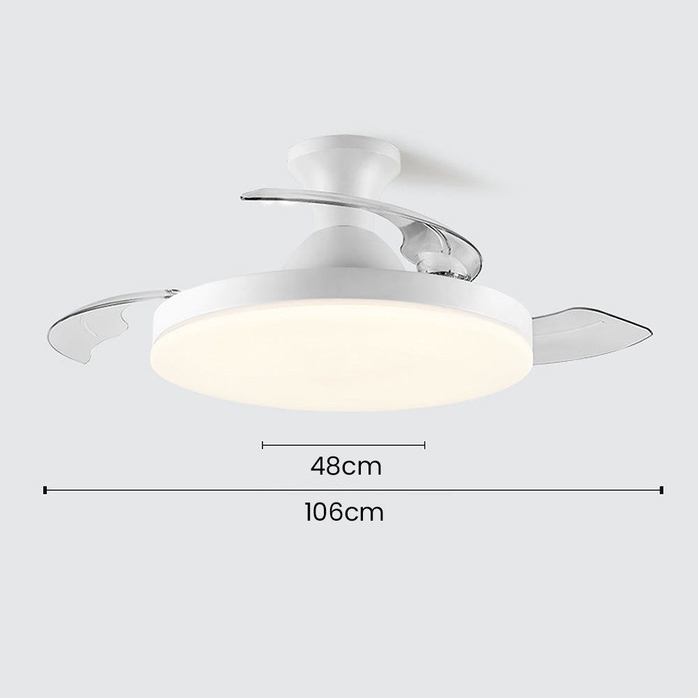 Sleek Low-Profile Bedroom Ceiling Fan with Integrated LED Light for Effortless Style and Comfort