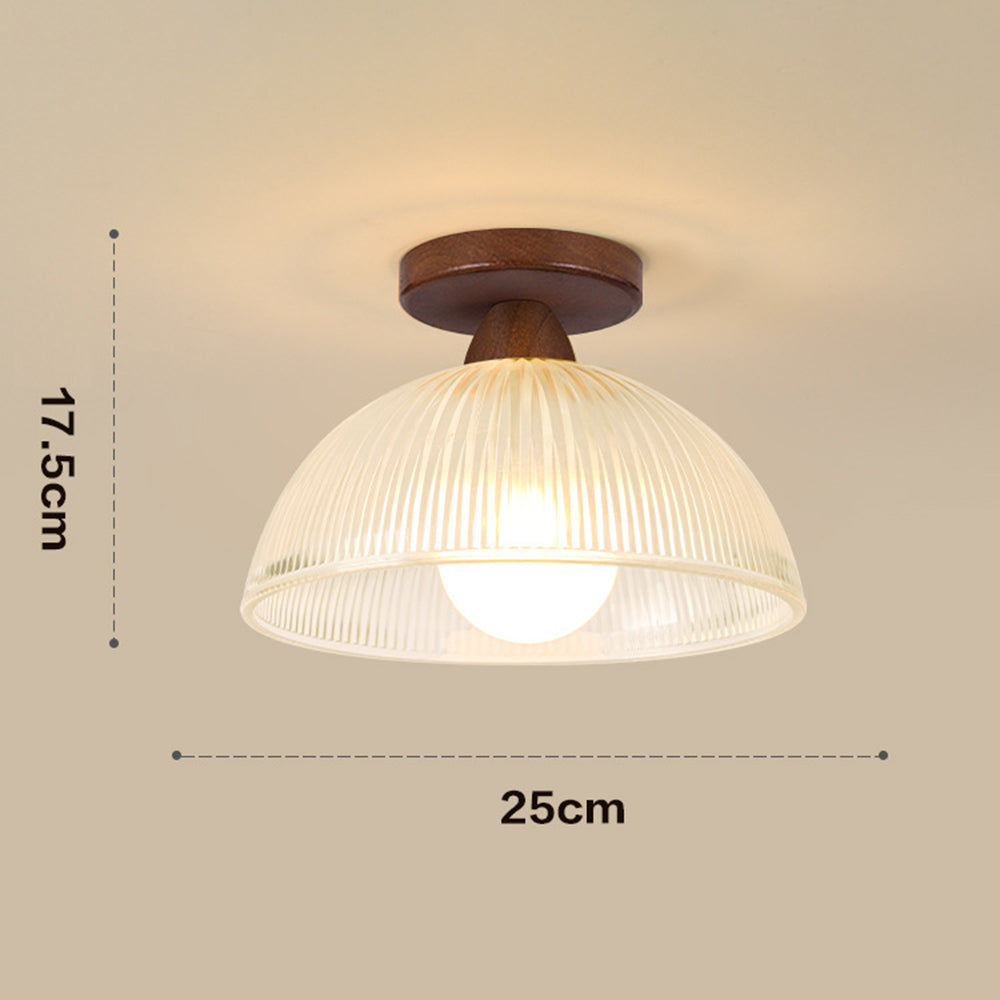 Contemporary Solid Wood and Glass Ceiling Light Fixture for Elegant Home Illumination and Stylish Interior Design