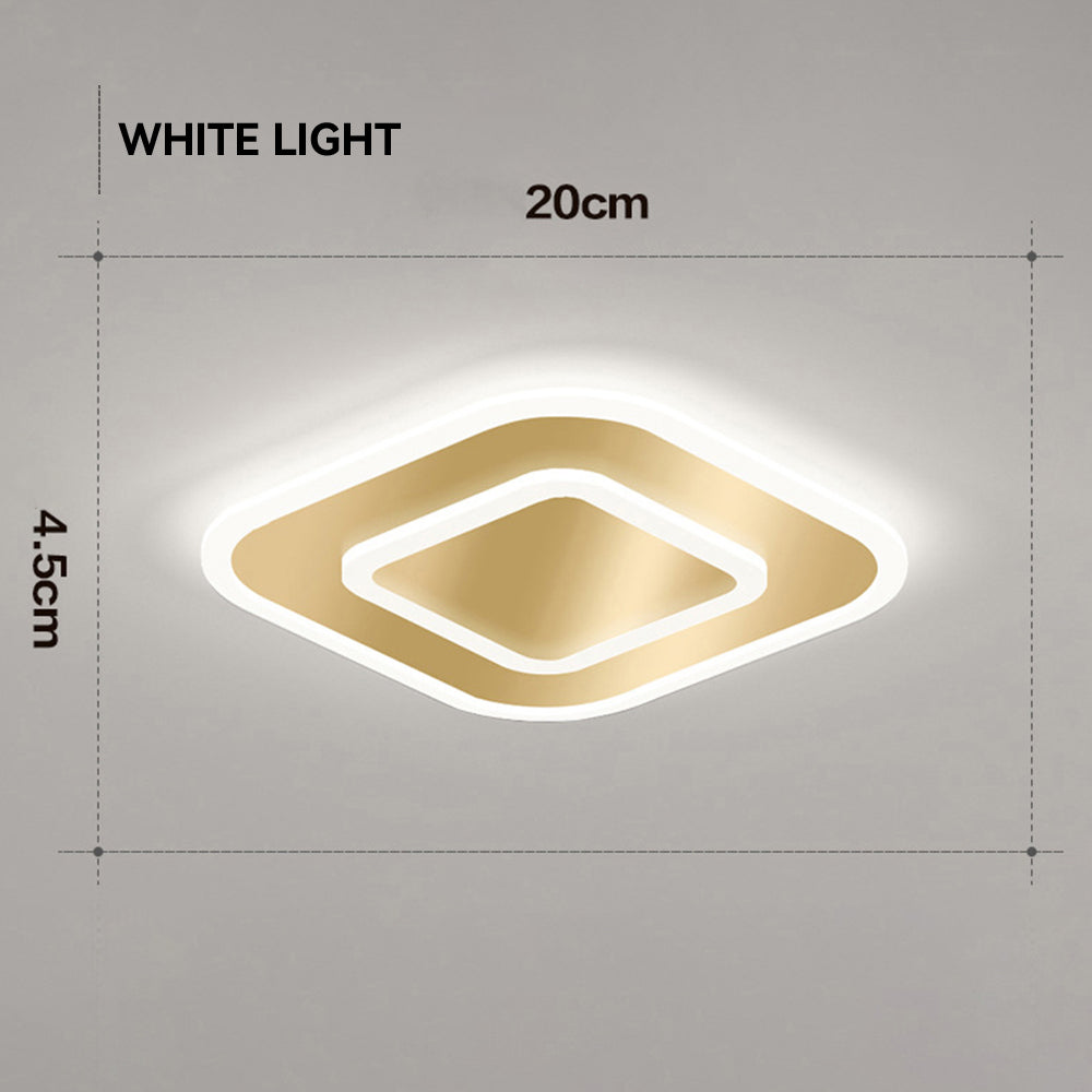 Elegant Medal LED Ceiling Light for Bedroom - Simple Design, Modern Illumination, Energy Efficient Lighting Solution