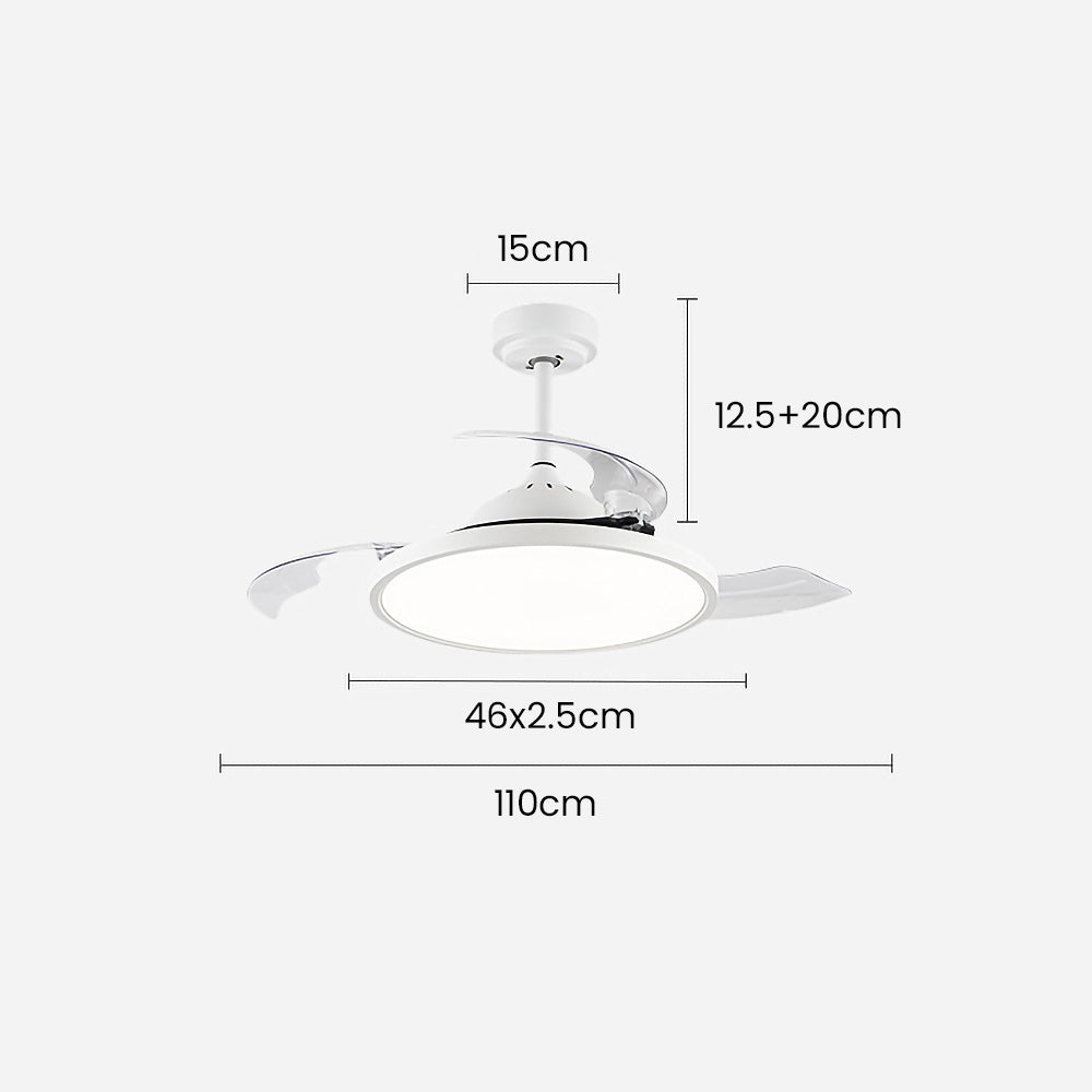 Sleek White Flush Ceiling Fan with Energy-Efficient LED Lights for Modern Home Décor and Optimal Air Circulation