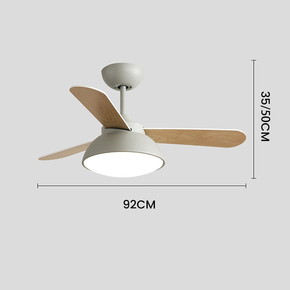 Nordic Modern Simple Flush Ceiling Fan with Integrated LED Lighting for Stylish Home Comfort and Energy Efficiency