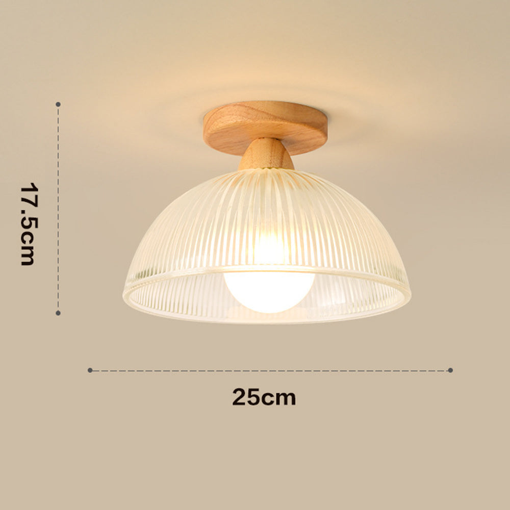 Contemporary Solid Wood and Glass Ceiling Light Fixture for Elegant Home Illumination and Stylish Interior Design