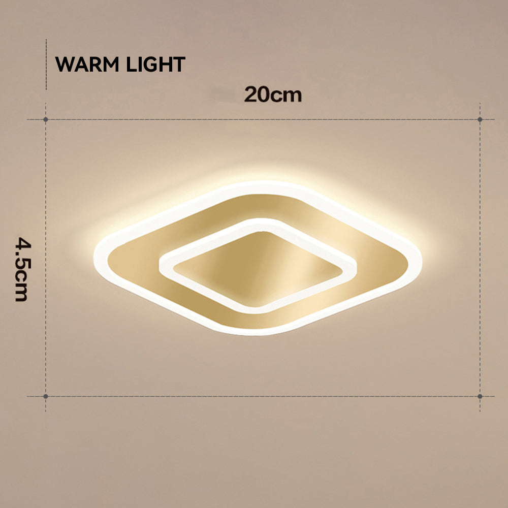 Elegant Medal LED Ceiling Light for Bedroom - Simple Design, Modern Illumination, Energy Efficient Lighting Solution