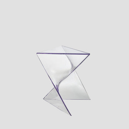 Side Table Modern Acrylic Twist Design