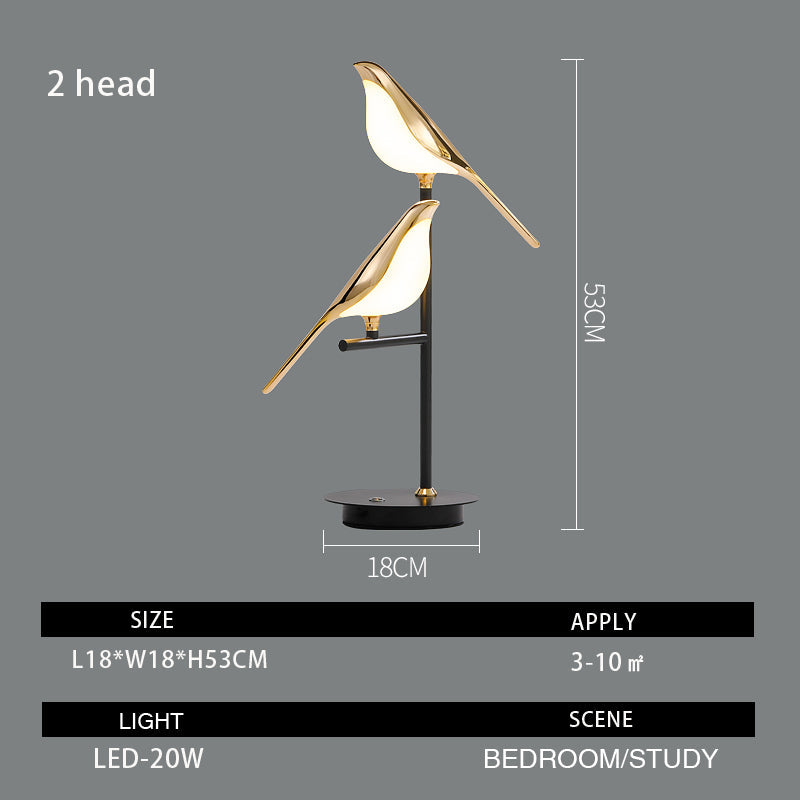 Elegant Golden Bird Table Lamp for Bedroom Decor - Stylish Lighting for a Chic and Cozy Atmosphere in Your Home