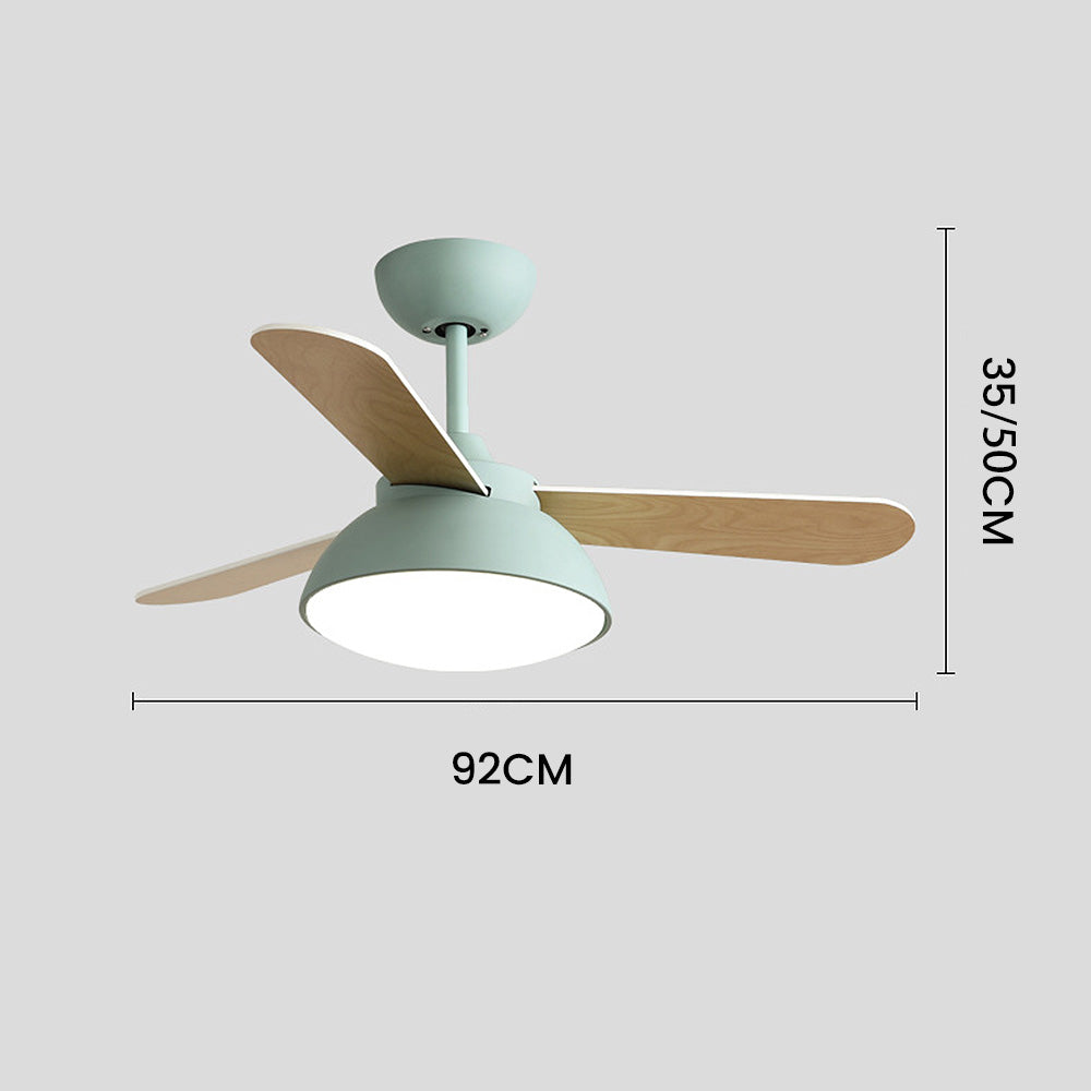 Nordic Modern Simple Flush Ceiling Fan with Integrated LED Lighting for Stylish Home Comfort and Energy Efficiency