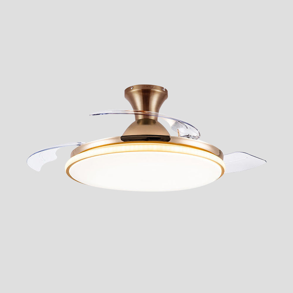 Sleek Low-Profile Bedroom Ceiling Fan with Integrated LED Light for Effortless Style and Comfort