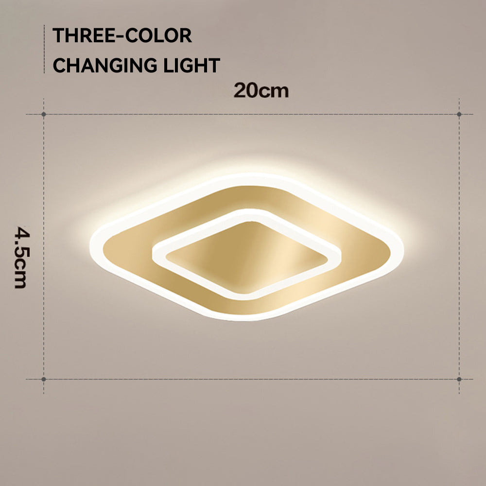 Elegant Medal LED Ceiling Light for Bedroom - Simple Design, Modern Illumination, Energy Efficient Lighting Solution