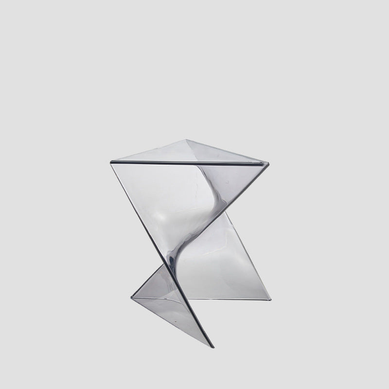 Side Table Modern Acrylic Twist Design