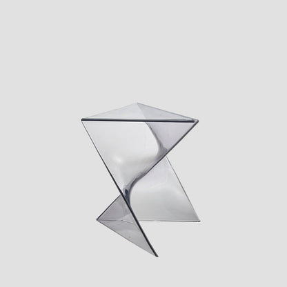 Side Table Modern Acrylic Twist Design