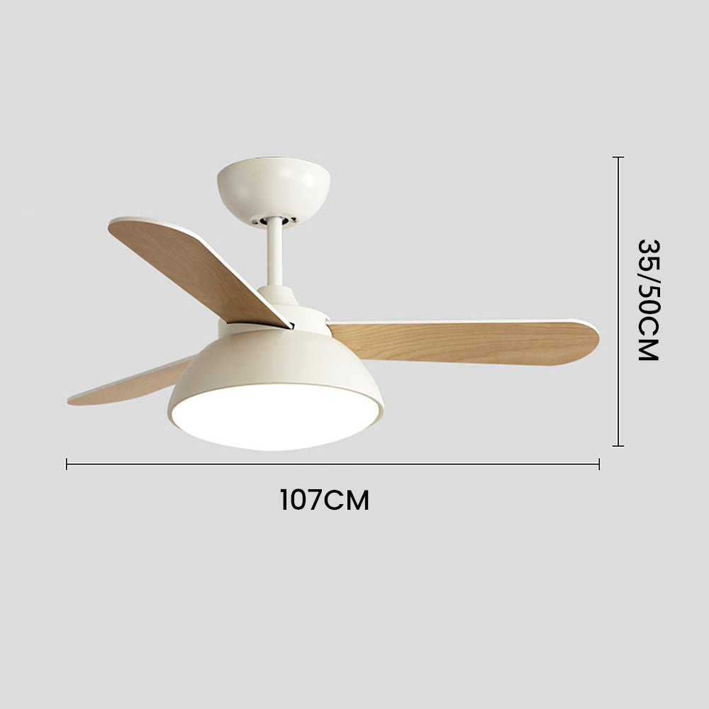 Nordic Modern Simple Flush Ceiling Fan with Integrated LED Lighting for Stylish Home Comfort and Energy Efficiency