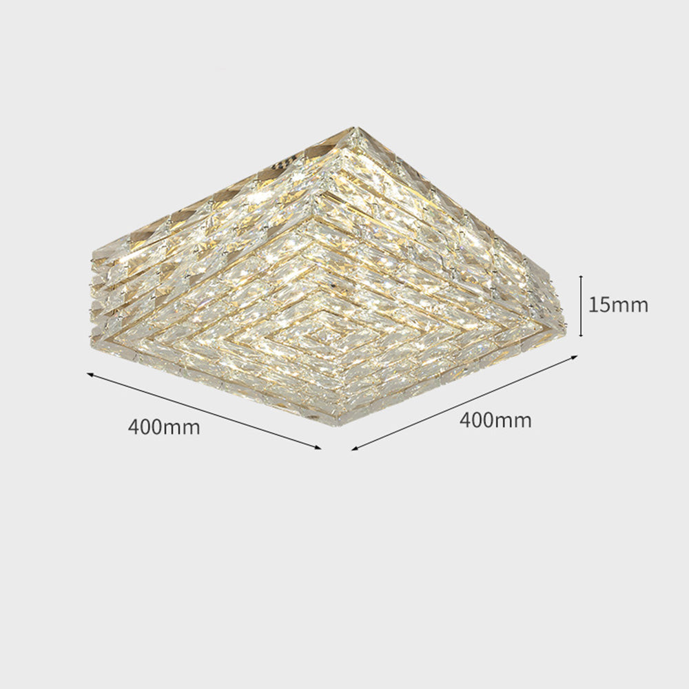 Elegant Crystal LED Ceiling Light Fixture for Luxurious Home Décor and Ambient Illumination - Modern Design, Easy Installation