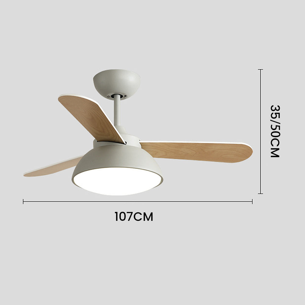 Nordic Modern Simple Flush Ceiling Fan with Integrated LED Lighting for Stylish Home Comfort and Energy Efficiency