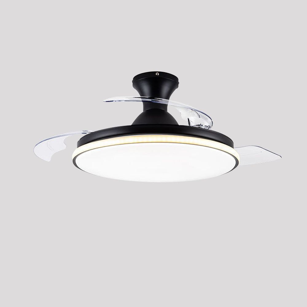 Sleek Low-Profile Bedroom Ceiling Fan with Integrated LED Light for Effortless Style and Comfort