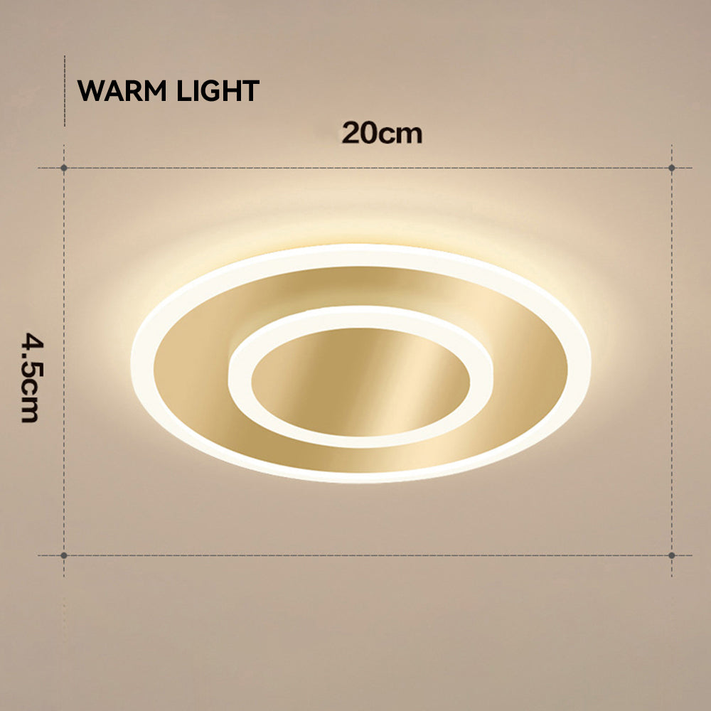 Elegant Medal LED Ceiling Light for Bedroom - Simple Design, Modern Illumination, Energy Efficient Lighting Solution