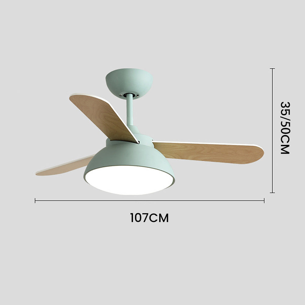 Nordic Modern Simple Flush Ceiling Fan with Integrated LED Lighting for Stylish Home Comfort and Energy Efficiency