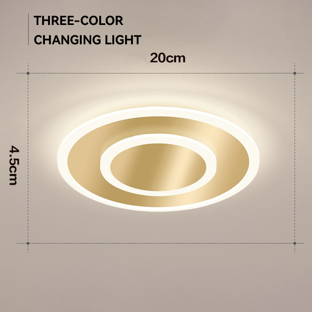 Elegant Medal LED Ceiling Light for Bedroom - Simple Design, Modern Illumination, Energy Efficient Lighting Solution